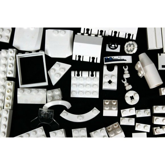 100+ Pieces White Lego Assorted Bricks Specialty Parts Building Shades Clear - Picture 12 of 12